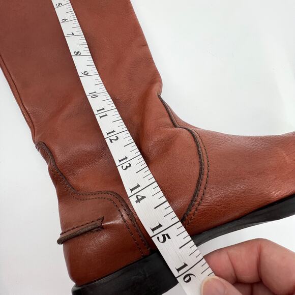 Madewell 1937 Footwear The Archive Riding Boot Size 6 Cognac Brown Leather Italy - Picture 7 of 9